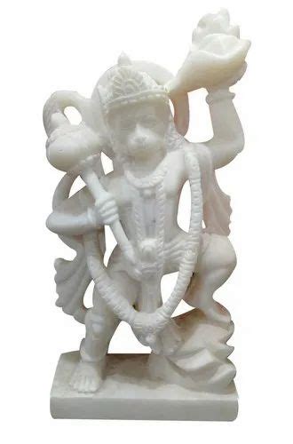 White Marble Lord Bajrang Bali Statue, For Worship, Size: 20inch at Rs ...