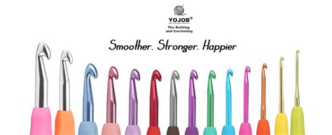 Amazon.com: YOJOB 2Pack Size H / 5mm, I / 5.5mm Crochet Hooks, Super Smooth & Ergonomic for ...