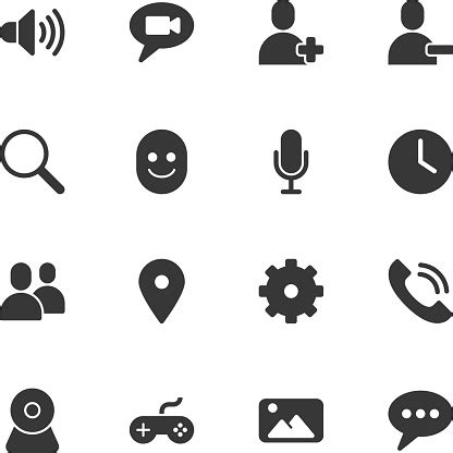 Chat App Icons Regular Stock Illustration - Download Image Now - iStock