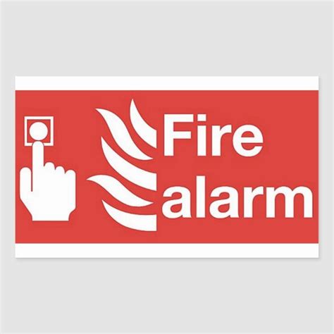 Fire Alarm Sign Rectangular Sticker | Zazzle | Fire alarm, Alarm, Fire