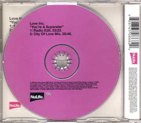 Love Inc – You’re A Superstar – Promo CDM | Eurodance 90 CD shop