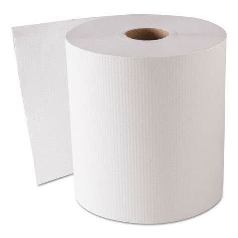 GEN Hardwound Roll Towels, 8" x 800 ft, White, 6 Rolls/Carton | OfficeSupply.com