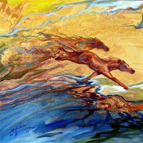 ABSTRACT WILD HORSES - by Marcia Baldwin from Abstracts