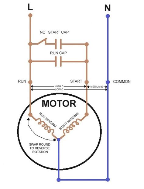 230v Single Phase Capacitor Wiring Diagram Diagrams Schematics For ...