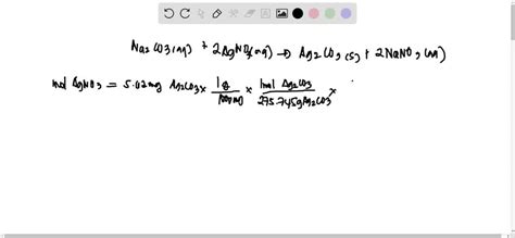 SOLVED: 37.6 mL of AgNO3 solution are reacted with excess Na2CO3 solution to form Ag2CO3 ...