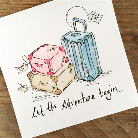 Personalised Travel Card Let the Adventure Begin Bon - Etsy UK | Travel cards, Bon voyage cards ...