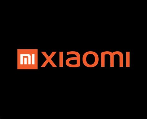 xiaomi marca logotipo telefone símbolo com nome laranja Projeto chinês ...