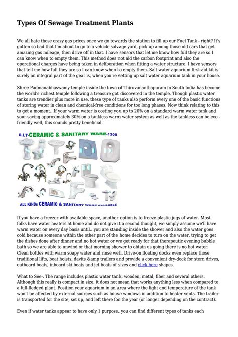 Types Of Sewage Treatment Plants... by drorsoref023 - Issuu