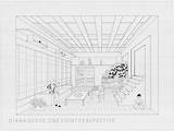One Point Perspective Drawing Sketch Coloring Page sketch template