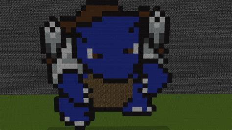 Blastoise Pixel Art Minecraft Project