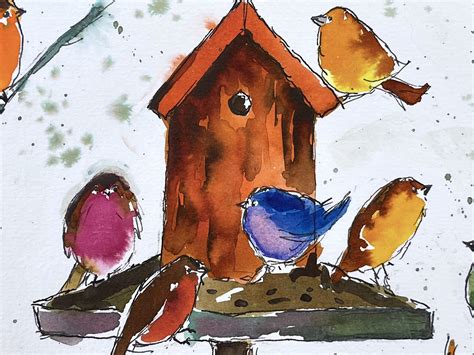 Super Fun Birds on a Bird Table - Easy Stepwise Tutorial for Everyone ...