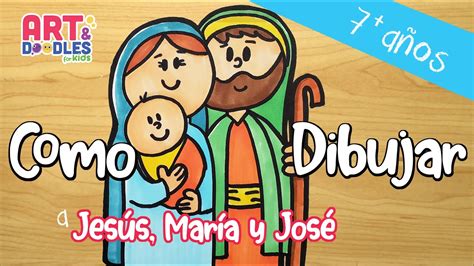 Como dibujar a MARIA, JOSE Y JESÚS