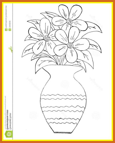 Flower Pot Drawing at PaintingValley.com | Explore collection of Flower ...