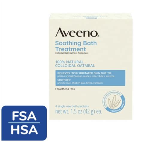 Aveeno Soothing Bath Soak For Eczema, Natural Colloidal Oatmeal, 8 ct ...