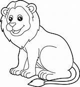 Lion Animal Coloring Page For Kids 8998223 Vector Art At Vecteezy sketch template