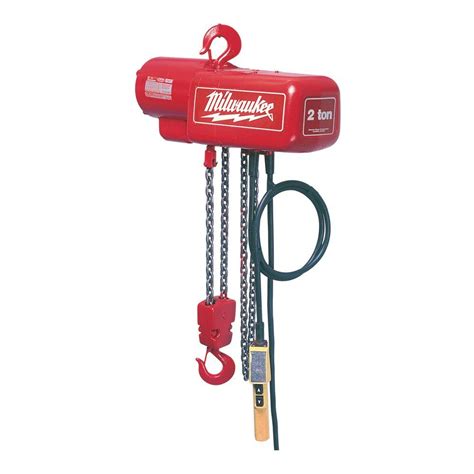 Milwaukee 1/2 Ton 15 ft. Electric Chain Hoist-9561 - The Home Depot