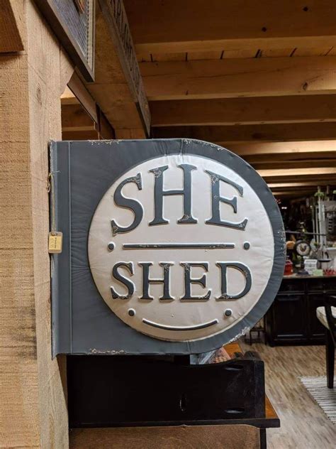 She Shed Metal Sign | She shed, Shed, Shed signs