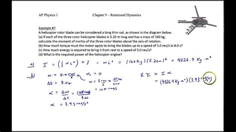 Chapter 9, Example #7 (Helicopter rotor blades) - YouTube