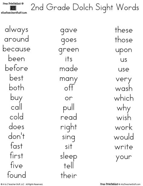 Spelling Activities For 2Nd Graders
