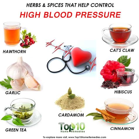 Herbs and Spices that Help Control High Blood Pressure | Top 10 Home Remedies