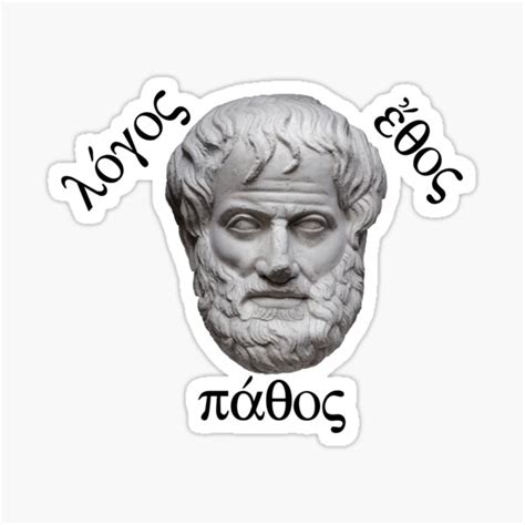 "Aristotle - Logos, Ethos, Pathos" Sticker for Sale by LibertyLine | Redbubble