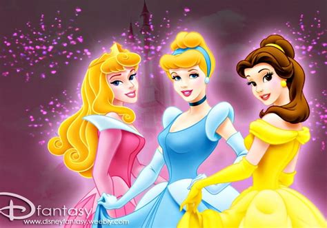 Aurora, Cinderella and Belle, blue, belle, cinderella, blonde, disney ...