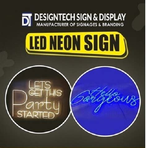 Multiple Indoor Led Neon Light Sign Board at Best Price in Vasai | Design Tech Sign & Display