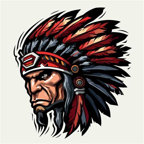 apache indian warrior head logo mascot vector illustration 27576698 ...