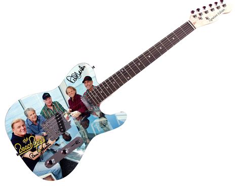 The Beach Boys Autographed Signed Graphics Album Group Photo Guitar ACOA | Autographia