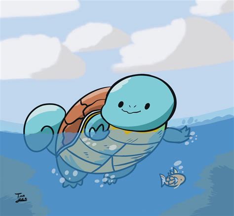 Squirtle fan art : PokeMoonSun