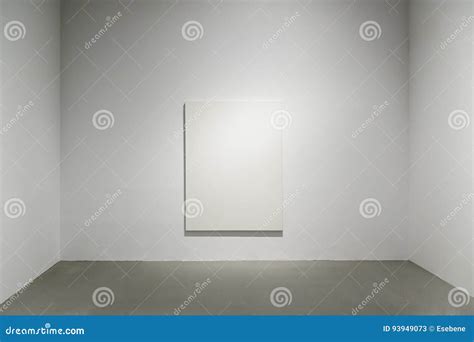 Blank canvas on a wall stock image. Image of advertising - 93949073