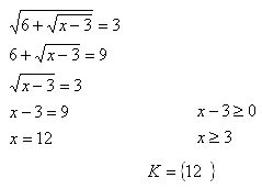 Irrational Equations – examples of problems with solutions