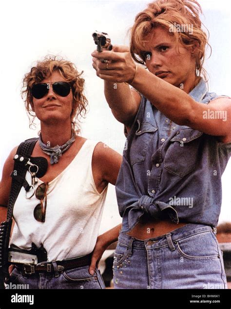 THELMA AND LOUISE - 1991 UIP film with Susan Sarandon at left and Geena ...