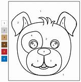 Color By Number Dog Face coloring Page  Free Printable Coloring Pages sketch template