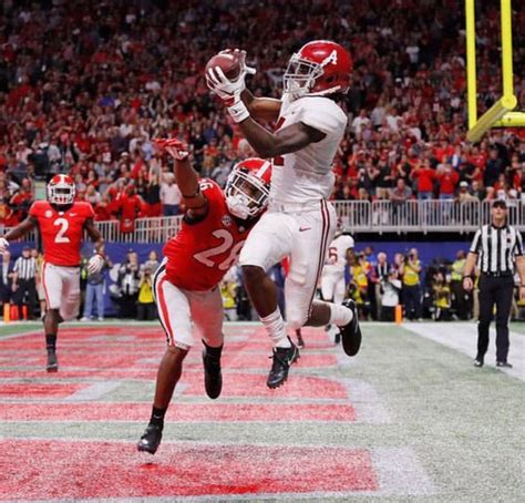 Jerry Jeudy TOUCHDOWN! Alabama 35 Georgia 28 in the 2018 SEC Championship game in Atlanta # ...