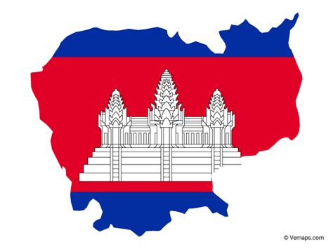 Flag map of cambodia – Artofit