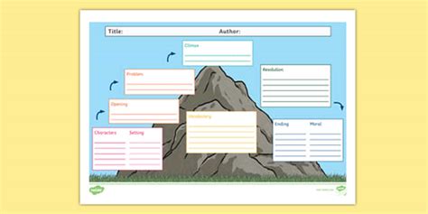 Story Mountain Worksheet / Activity Sheet - Story Mountain