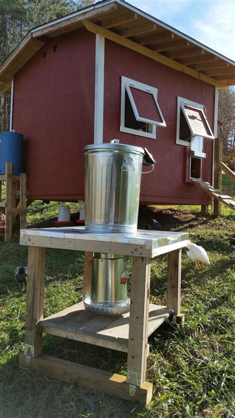 100+lb capacity automatic chicken feeder with solar panel | BackYard Chickens - Learn How to ...