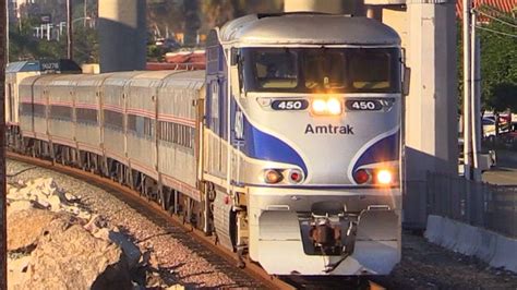 AMTRAK TRAINS Orange County, CA - YouTube