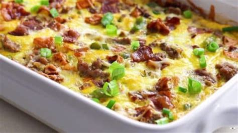 Best Breakfast Bacon Sausage Casserole