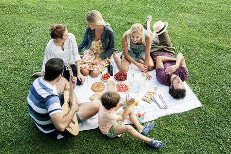 Summer picnic in the park with family and friends - Stock Photo - Dissolve