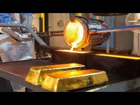 Tanishq - Melting Gold into bars | Gold melting Job - YouTube