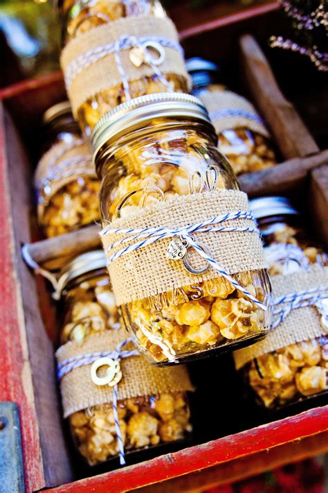 Caramel Popcorn Mason Jar Favors