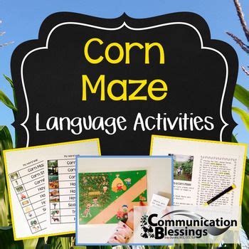 Corn Maze Language Activities | Language activities, Language, Activities