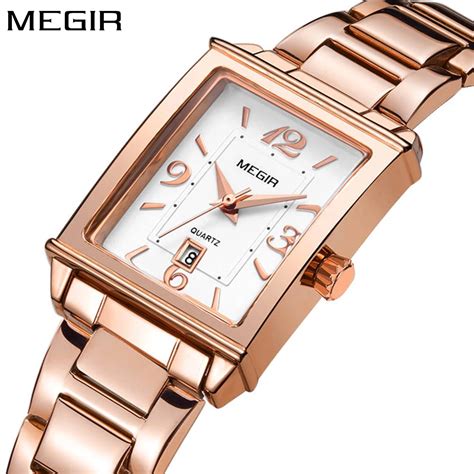 Megir brand luxury simple women watches stainless steel watch women quartz ladies wrist watch ...