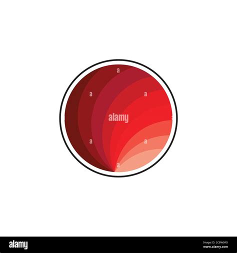 curves gradient red circle logo vector Stock Vector Image & Art - Alamy