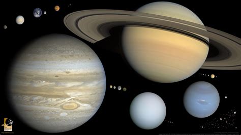 Every round object in the solar system, to scale (widescreen) | The ...
