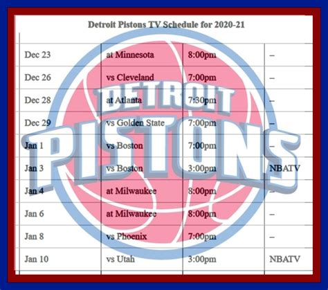 Detroit Pistons 2022 Calendar - academic calendar 2022