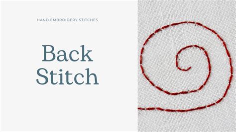 Back Stitch Hand Embroidery: Library of Hand Embroidery stitches