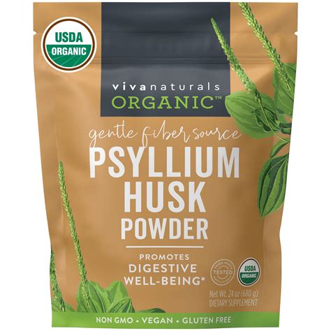 Viva Naturals Organic Psyllium Husk Powder, 24 oz (680g) - Walmart.com